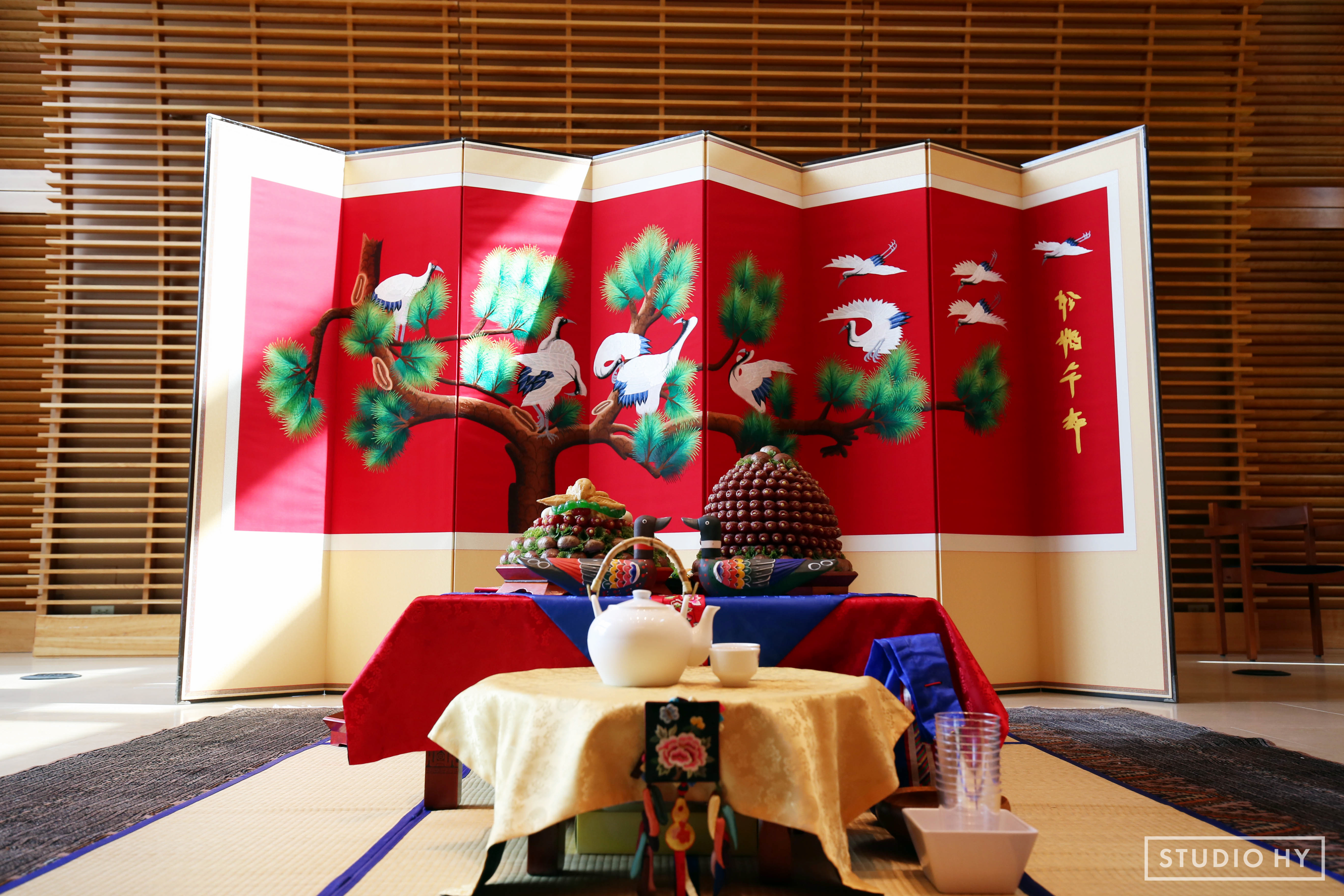 Paebaek traditional Korean wedding ceremony